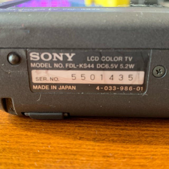 SONY - SONY LCD カラーテレビ FDL-KS44 画面サイズ 4型 ジャンク品の