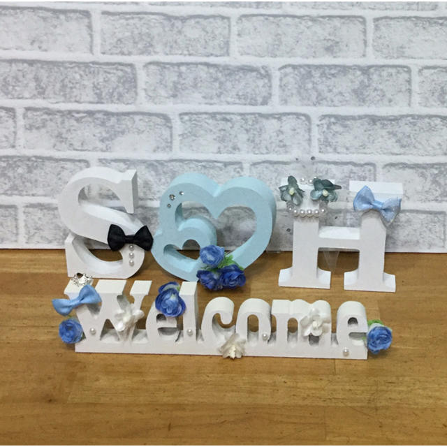 シンデレラカラー♡ウエディングバージョン・イニシャルオブジェ