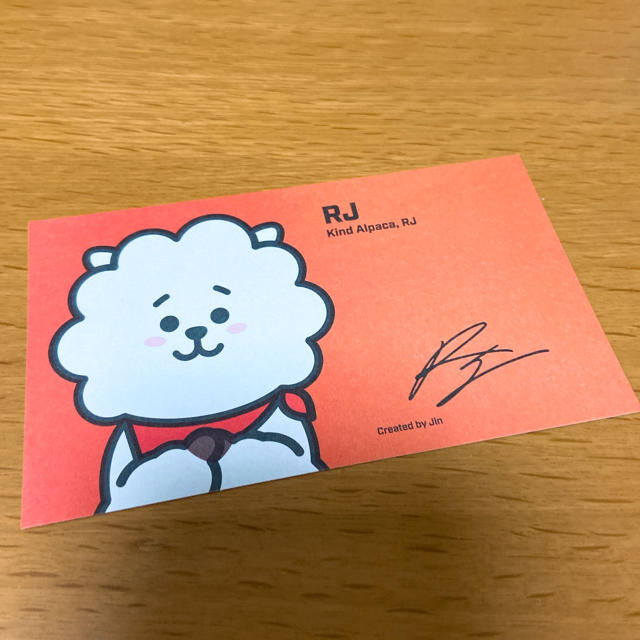 防弾少年団(BTS) - BT21 RJ サイン入りカードの通販 by te's shop