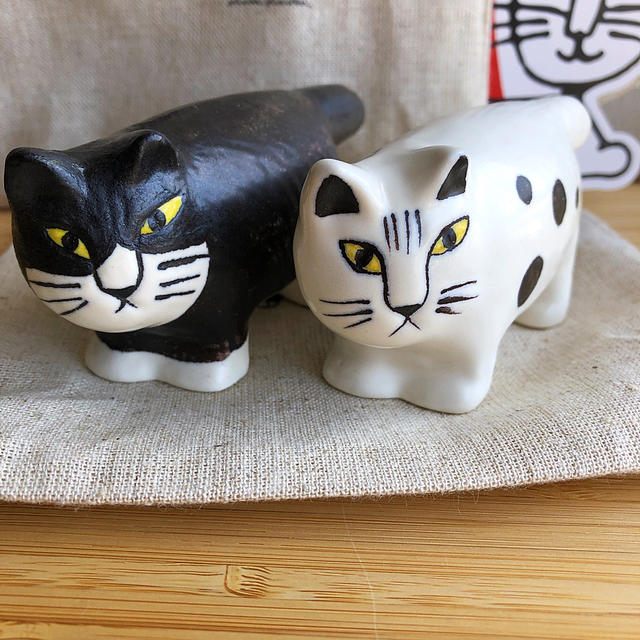 Lisa Larson - ☆専用☆ リサラーソン 双子のミカ 黒のハチワレ 白ぶち