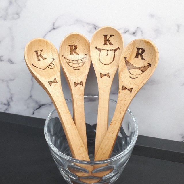ウッドバーニングスプーン【木製】の通販 by 名前でポエム mojimoji
