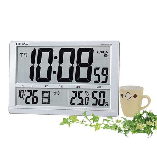 セイコー（SEIKO）掛け置き兼用 温湿度表示付電波時計 SQ433S – 記念品