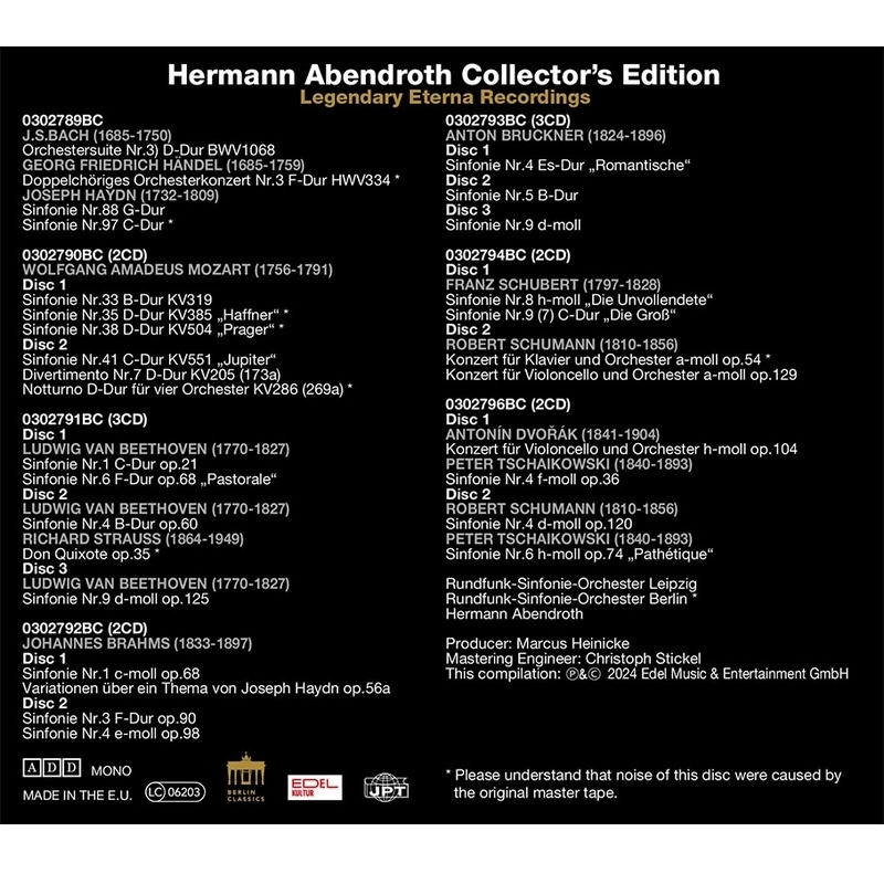 ヘルマン・アーベントロート／コレクターズ・エディション～レジェンダ