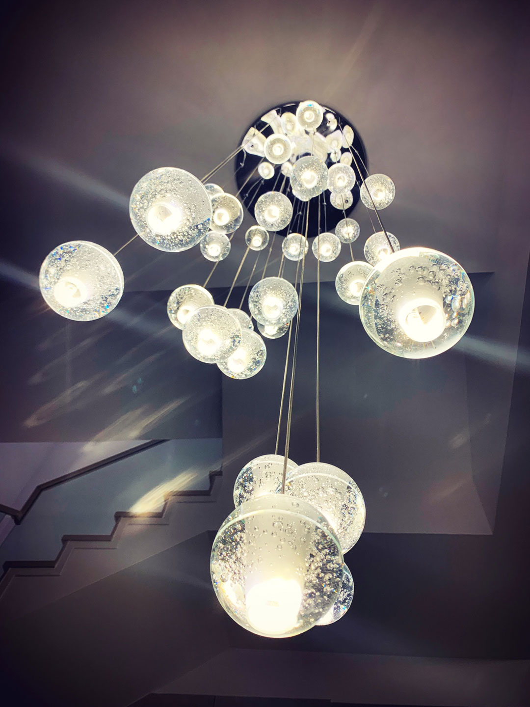 LEDペンダントライト シャンデリア 照明器具 吹き抜け照明 流星雨型