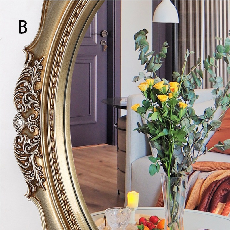 装飾鏡 壁掛けミラー 姿見鏡 洗面所 玄関 美容室 レトロ クラシカル