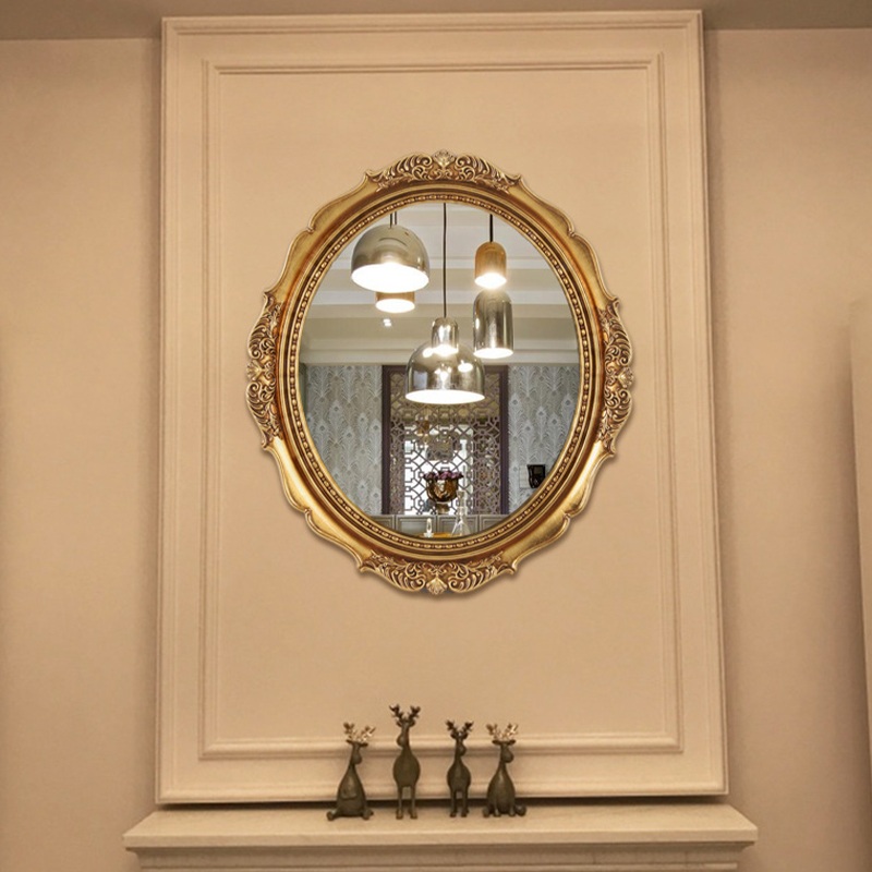 装飾鏡 壁掛けミラー 姿見鏡 洗面所 玄関 美容室 レトロ クラシカル