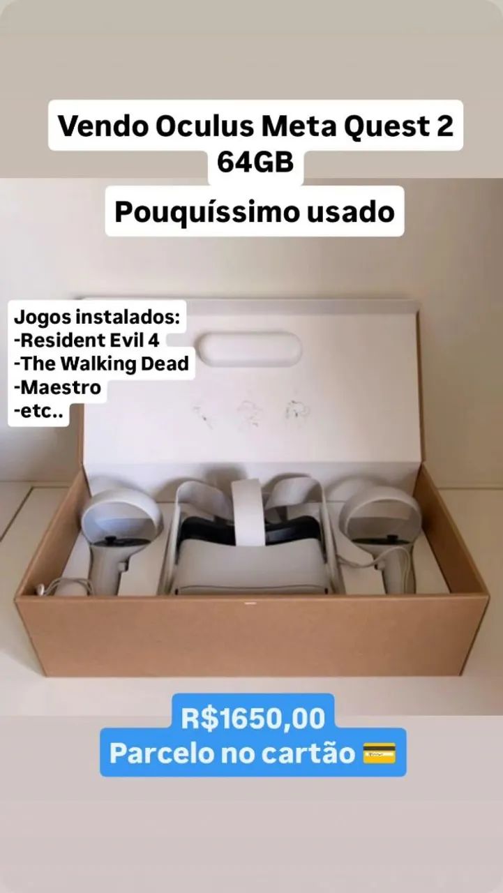 Oculus Meta Quest 2 64GB - Realidade Virtual - Consoles de Vídeo