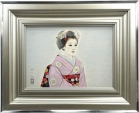 9024] 「金子國義 直筆サイン入り「1994年個展用ポスター」」