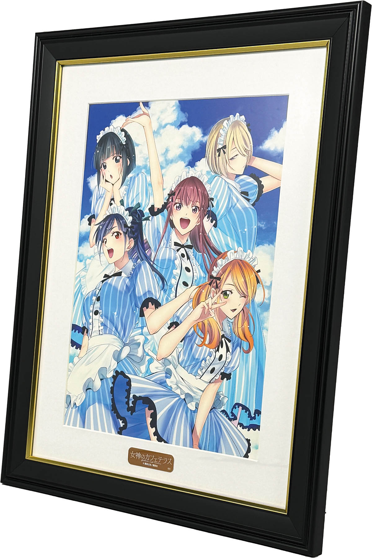 4202] 瀬尾公治 カラー複製イラスト「女神のカフェテラス」