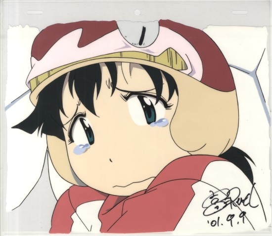 富沢ひとし 直筆サイン入りセル画「エイリアン7」