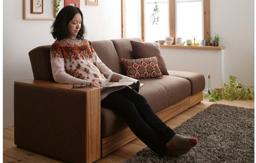 センターテーブル＆収納付きソファーベッド｜ハレノワ