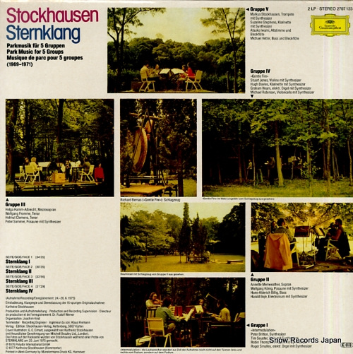 カールハインツ・シュトックハウゼン stockhausen; sternklang 2707123