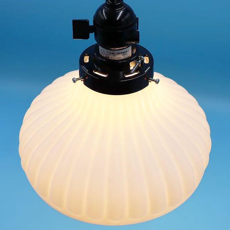 ヴィンテージ 昭和レトロ 電笠 ランプシェード 乳白 ガラス