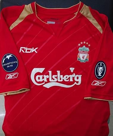 リバプール（H)05/06 UEFA CL用 ジェラード＃8 +パッチ2個