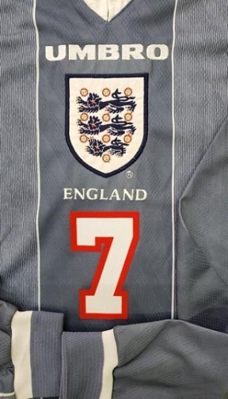 イングランド代表（A) 1996 選手支給 長袖 ベッカム＃7