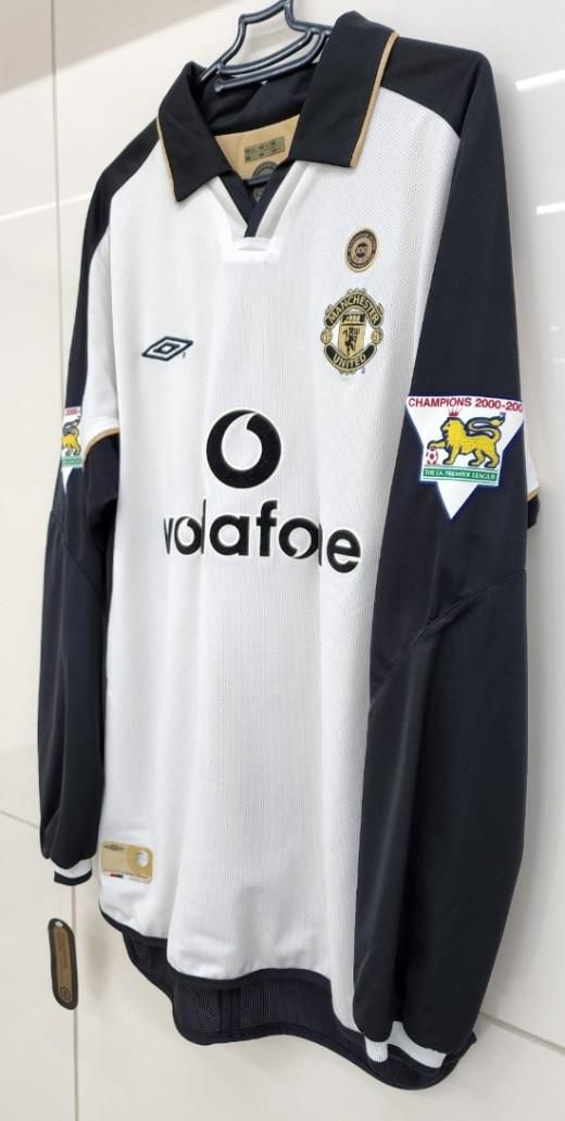 マンチェスターU（AWAY 100周年）01/02 長袖 ベッカム＃7 +