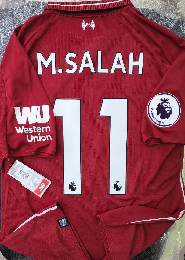 リバプール（H) 18/19 M,サラー＃11 + EPLパッチ付き。