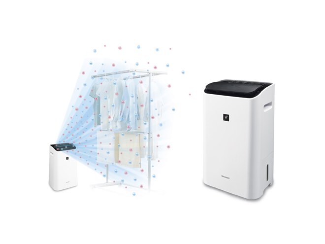 シャープ、衣類の生乾き臭を消臭できるプラズマクラスター除湿機2