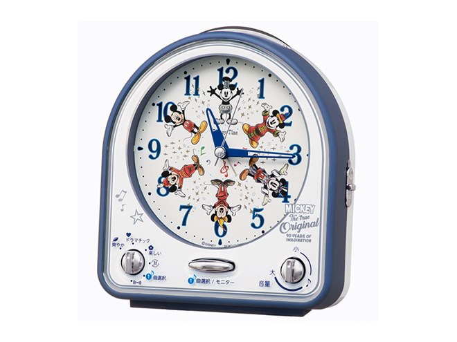 セイコークロック、ミッキーマウス90周年の目覚まし時計を6000個限定
