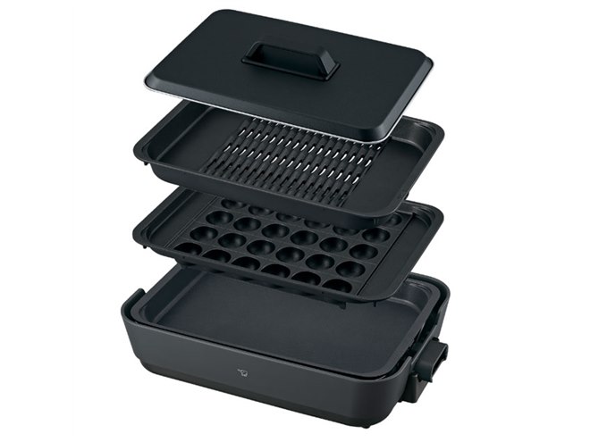 象印、煙や油の飛び散りを抑える「深型穴あき焼肉プレート」付きホット