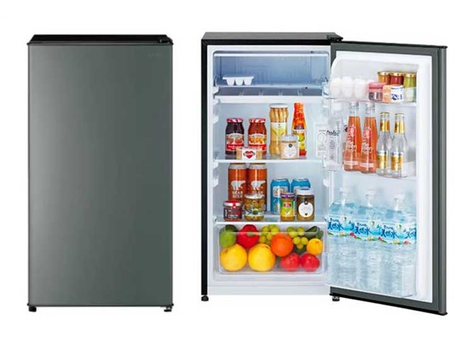 AQUA、静音設計約25dB以下で定格容積90Lの1ドア冷蔵庫「AQR-9R