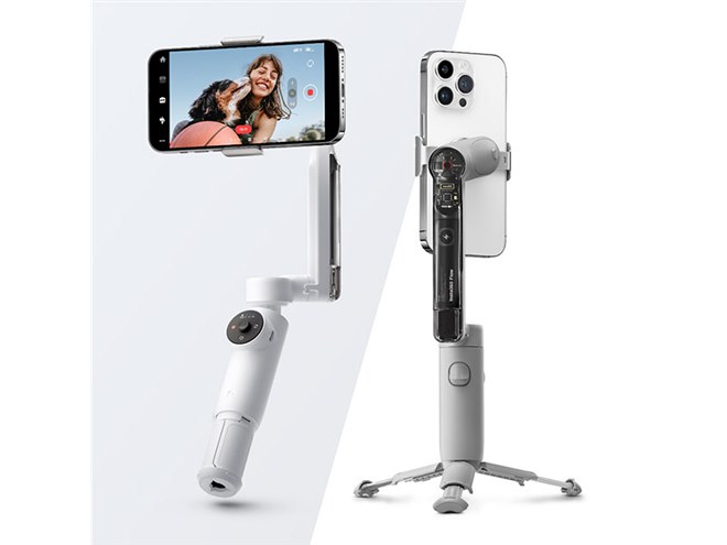 Insta360、手ブレ補正とAI追跡に対応したスマートフォン用ジンバル