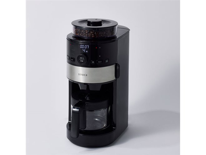 シロカ「コーン式全自動コーヒーメーカー」がリニューアル、挽き量調節