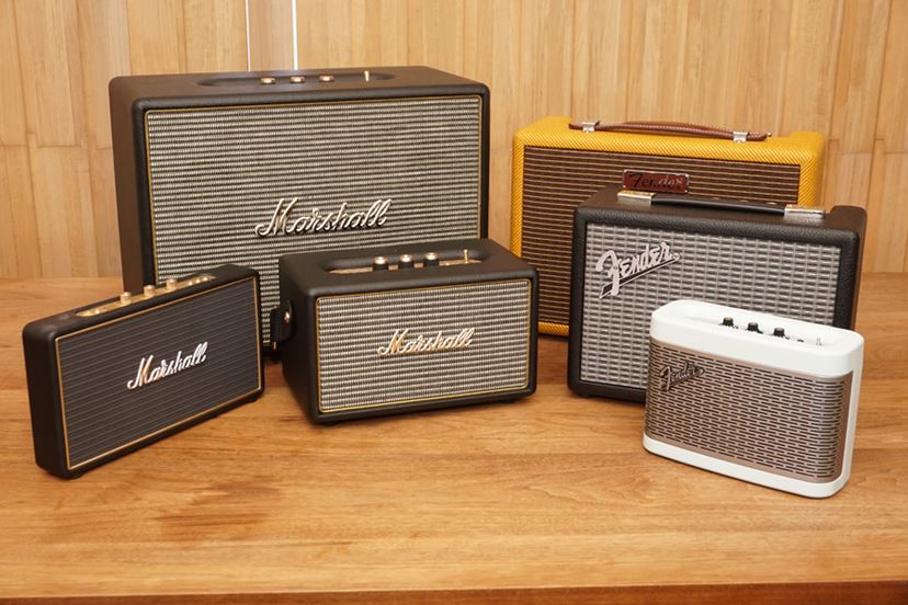 Fender/Marshallのギターアンプ型Bluetoothスピーカーでアナログ