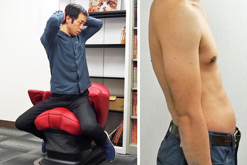 40代男性が4週間トライ！ パナソニック「コアトレチェア」でぽってり腹