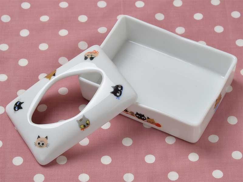 生活感オフ！洗える陶器のミニティッシュケース｜アニーブンキャッツ
