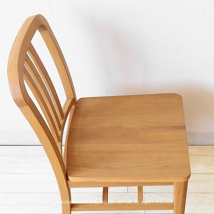 ダイニングチェア 木製椅子 オーク材 オーク無垢材 節有材 シンプル