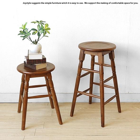 カウンタースツール ラバー天然木をアンティークな色合いに仕上げた