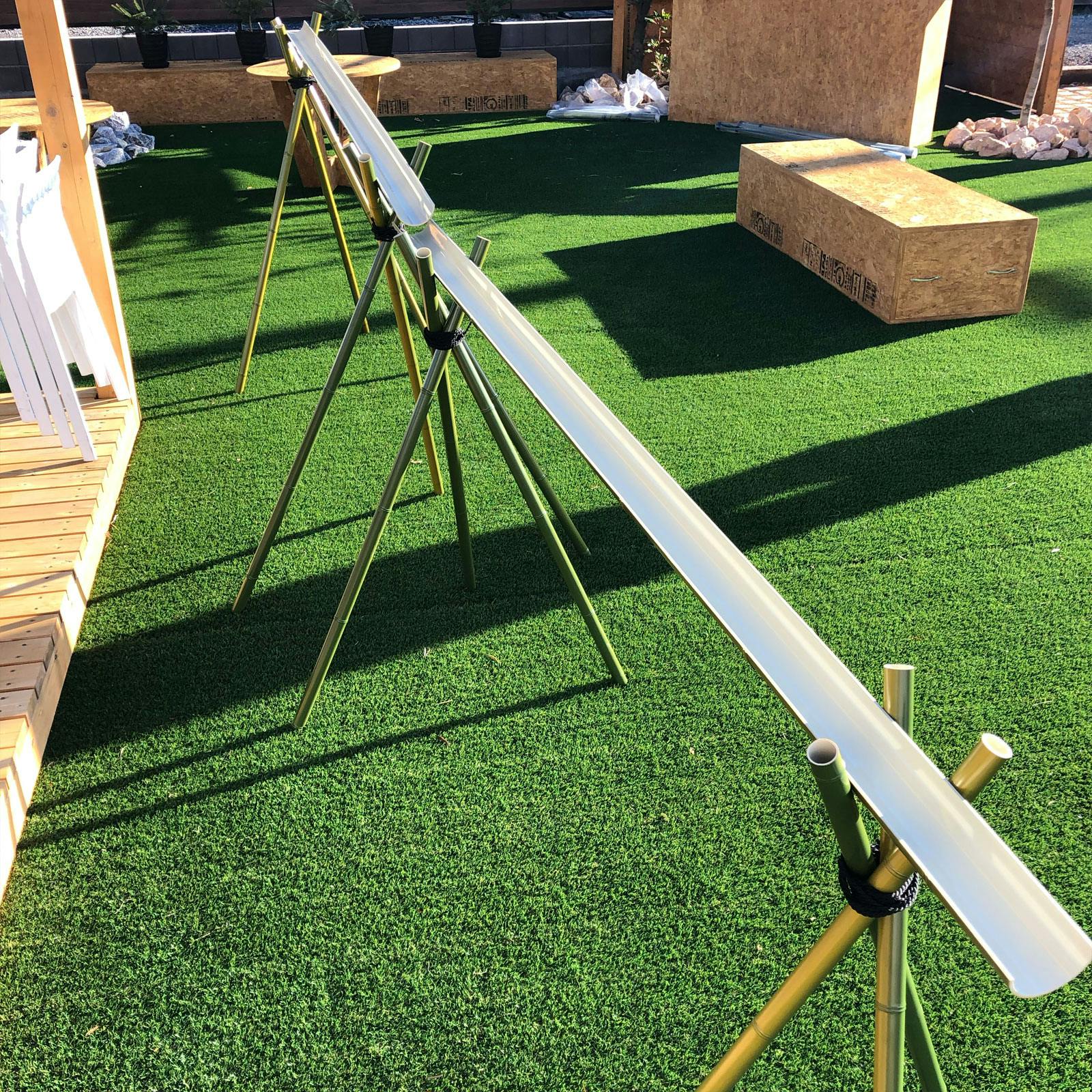 流しそうめん 流し竹のみ 2m 2本 人工竹 プラ竹 本格流しそうめん 流し