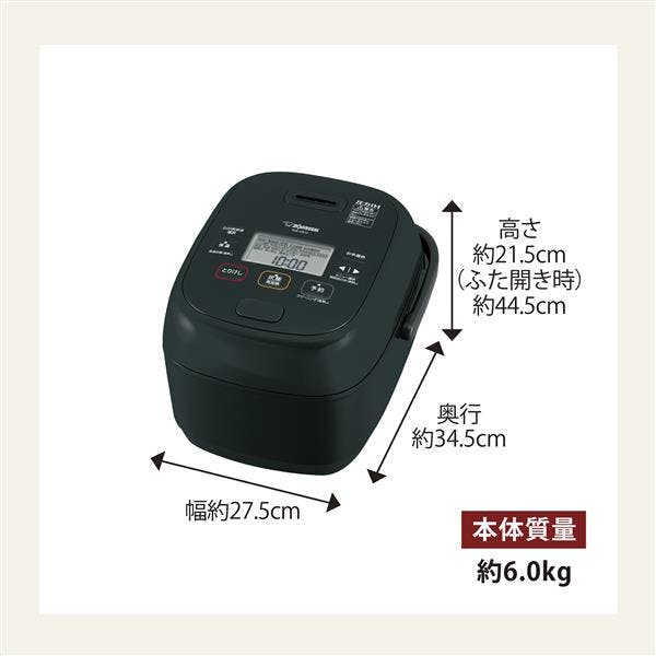 圧力IH炊飯ジャー【豪熱大火力/5.5合/ブラック/鉄器コート黒まる厚釜