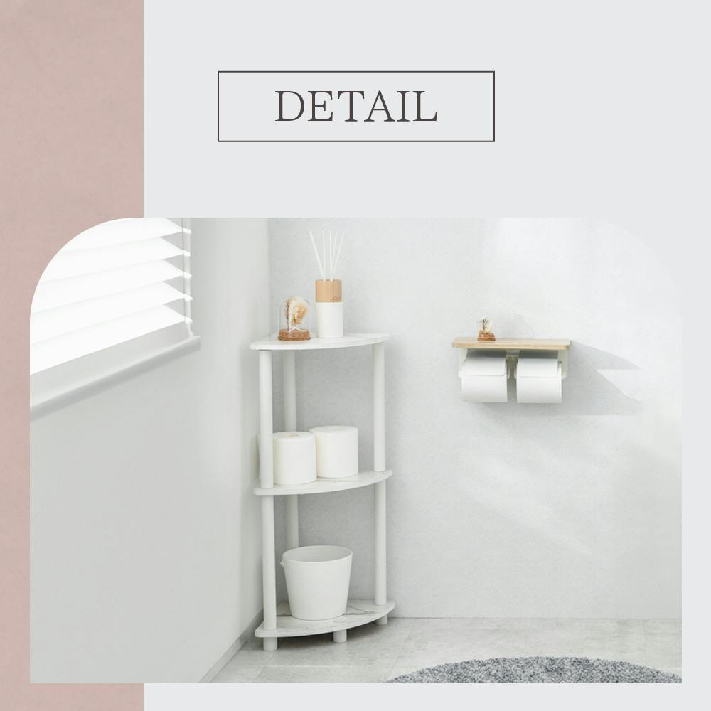 武田コーポレーション コーナーラック大理石柄WH ホワイト 29×29×75.6