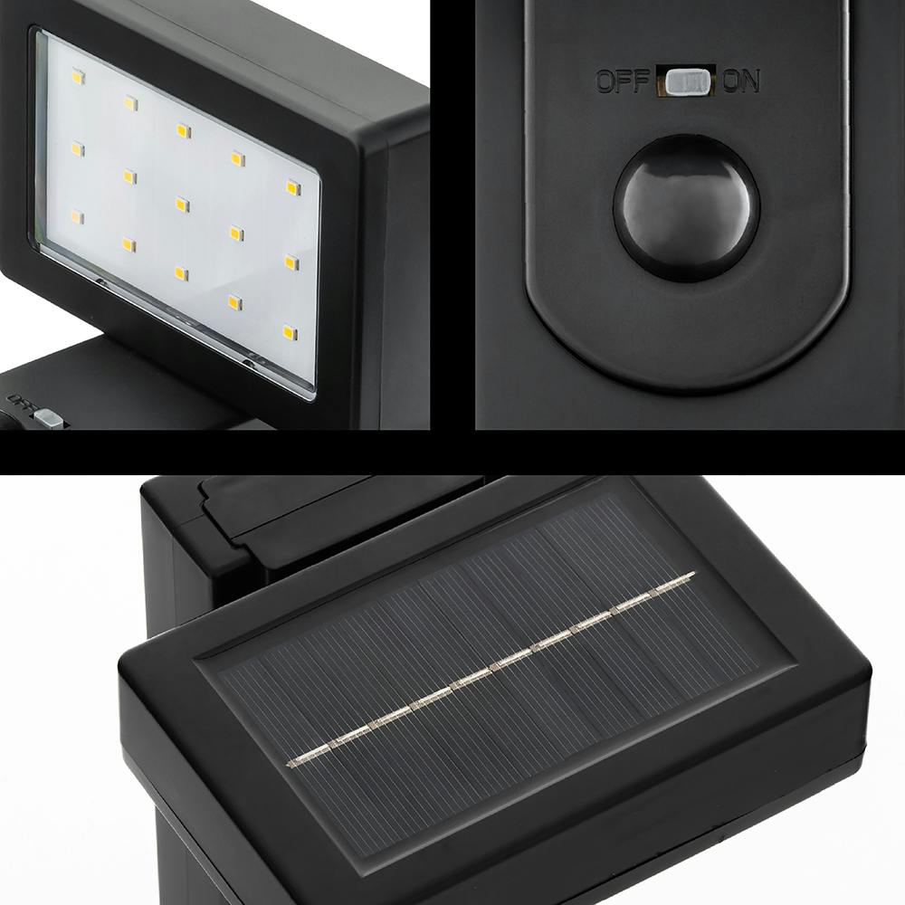 センサーライト ブラック 12×11×72cm 人感センサー お庭 防犯 DUAL-SCL