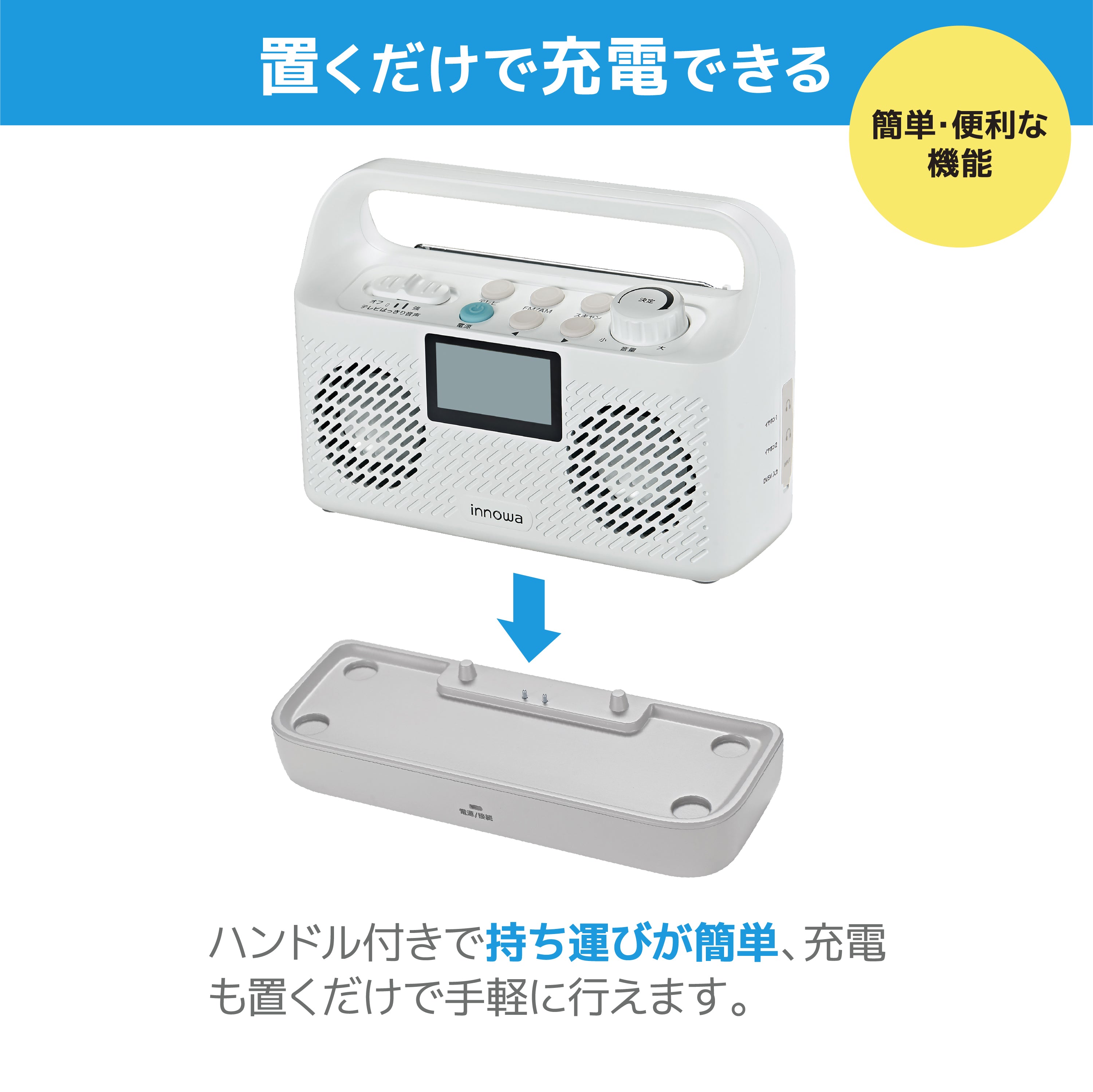 innowa お手元テレビ用スピーカー（ラジオ付き） – innowa 公式サイト