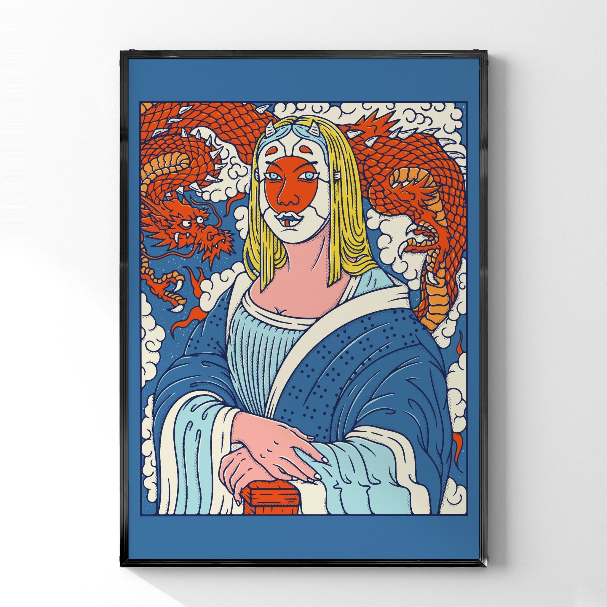 ポップアートイラストポスター「笑顔の女性」 – Ink Jp