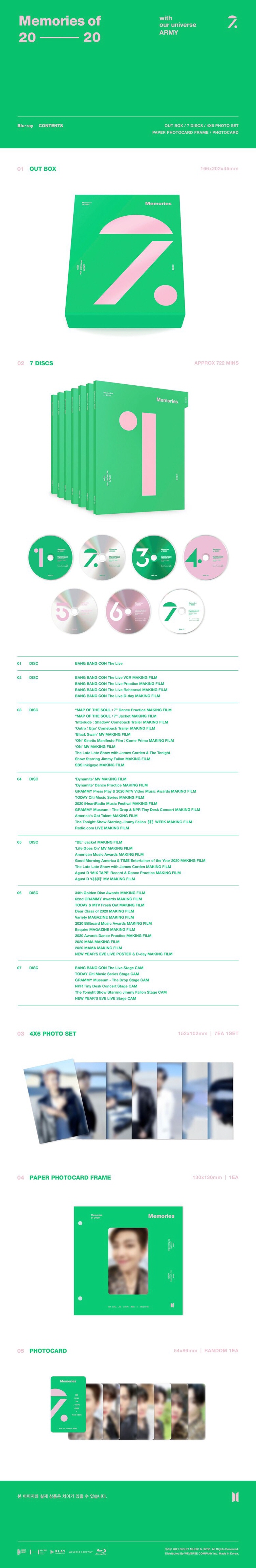 BTS - BTS MEMORIES OF 2020 BLU-RAY - interAsia