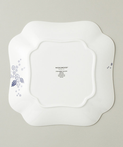 ストロベリー ブルーム インディゴ スクエアプレート 27cm