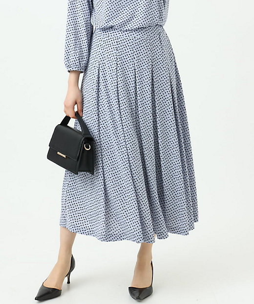 小さいサイズ】幾何柄ジャージータックスカート／洗濯機で洗える | MK