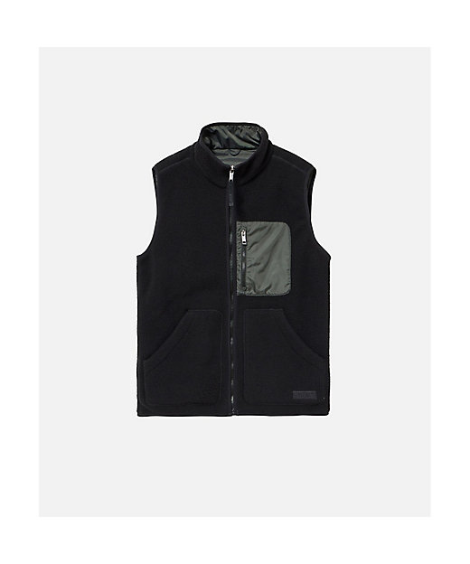 シェルパフリース リバーシブルベスト ／ スタンドジップフリース