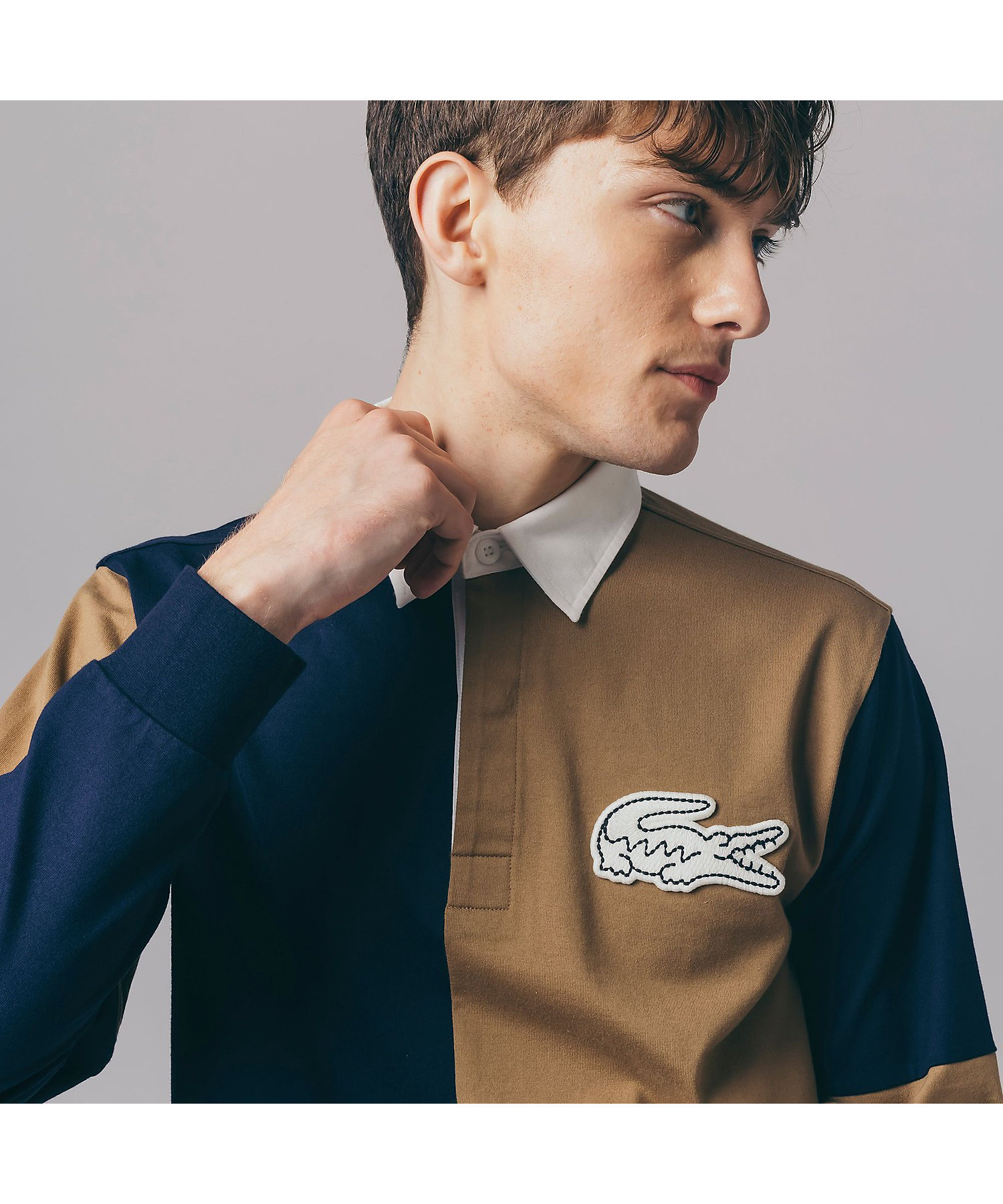 カラーブロックラガーシャツ | LACOSTE/ラコステ | 三越伊勢丹