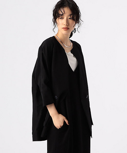 アセテートリネンタッサー ドルマンスリーブ シャツジャケット