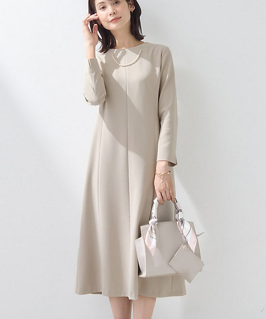 上品光沢／セレモニー／SETUP可能】スタイルUPワンピース