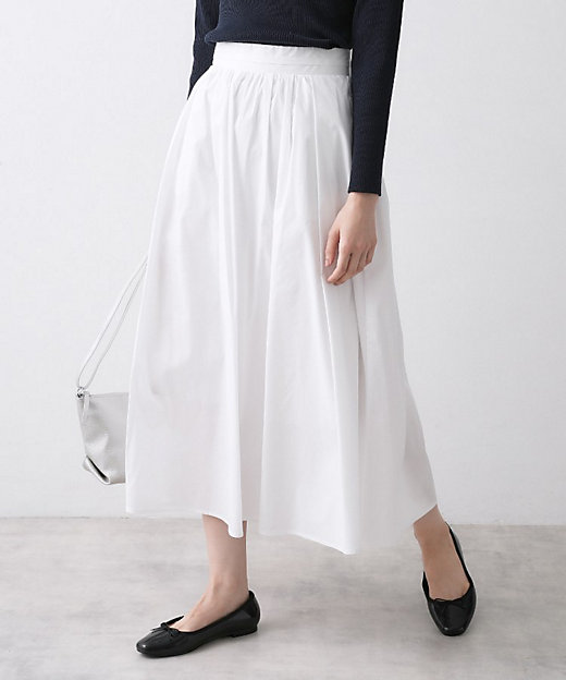 洗える】タックギャザーフレアスカート（2002582449