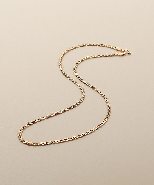 K18ベネフラット三つ編み ネックレス（2002601968