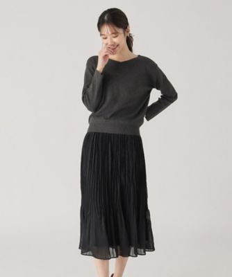 洗える】ニットとスカートのセットアップ（2002368463