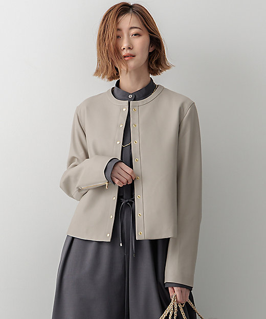 ラムレザー ノーカラージャケット（JKWOCW0315） | 23区