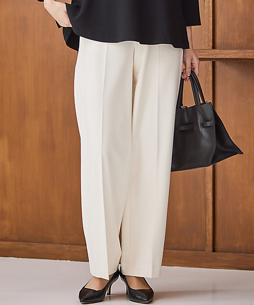 滝沢眞規子さん着用／洗える】ウォームストレッチ ワイド パンツ